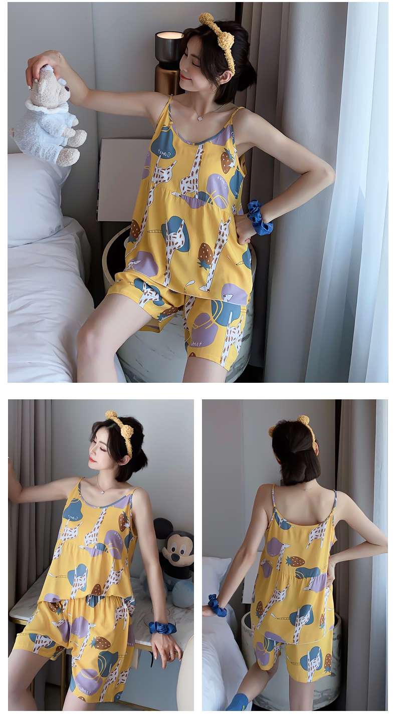 イチゴ柄キャミソールセット レディース ルームウェア