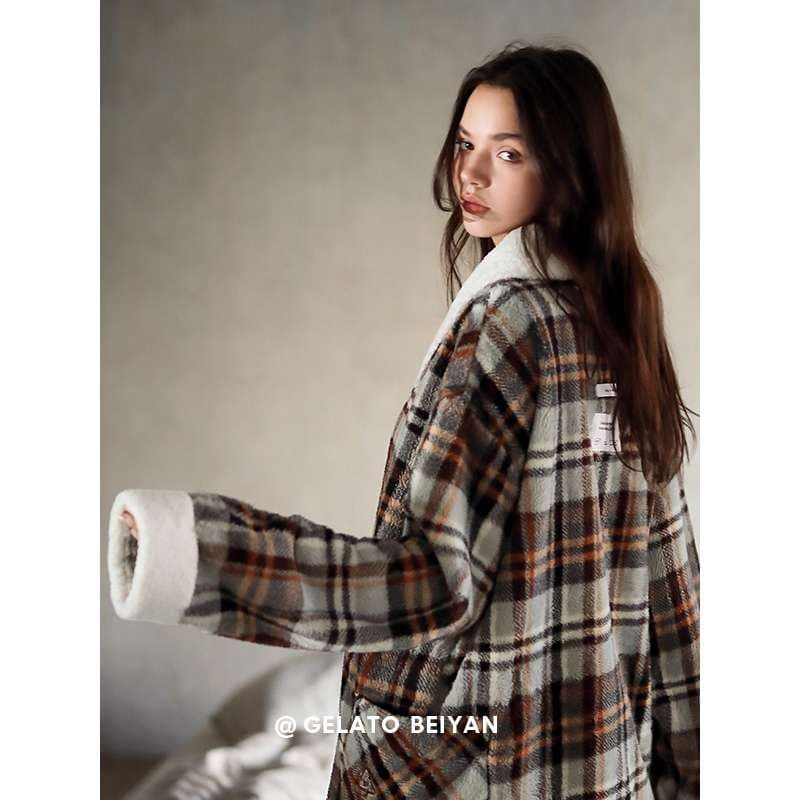 もこもこチェック柄セット レディース ルームウェア