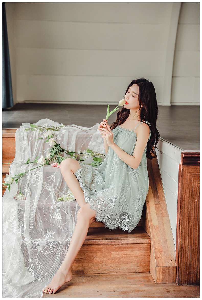 レースたっぷり夢見る女性らしい優雅なナイトウェア レディース ルームウェア