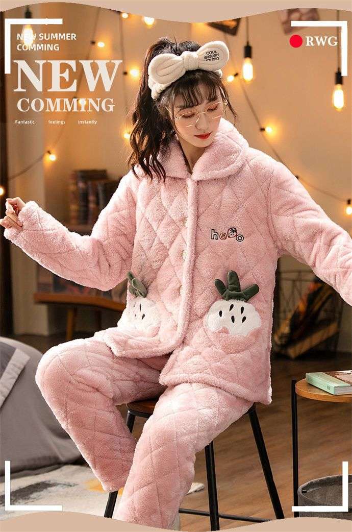 もこもこあったかパジャマセット レディース ルームウェア