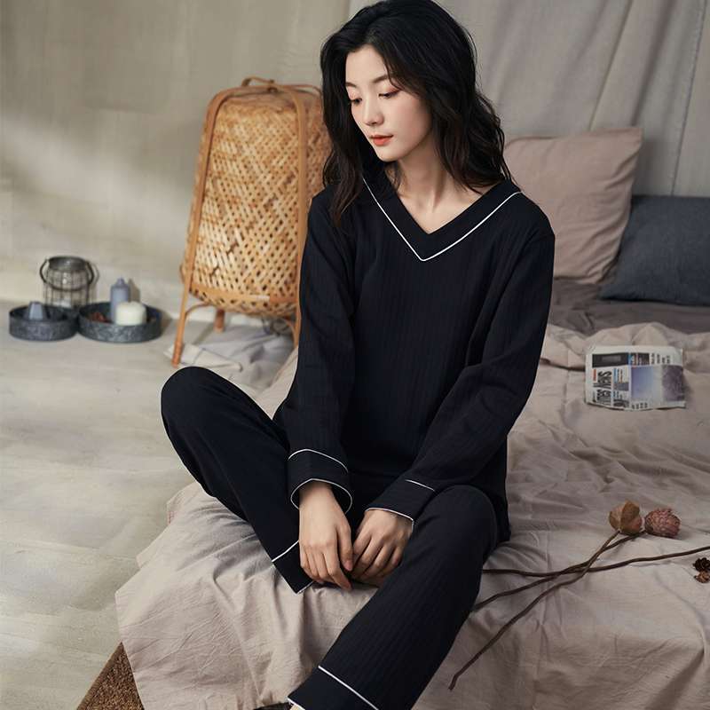 シンプルエレガントなパジャマセット レディース ルームウェア