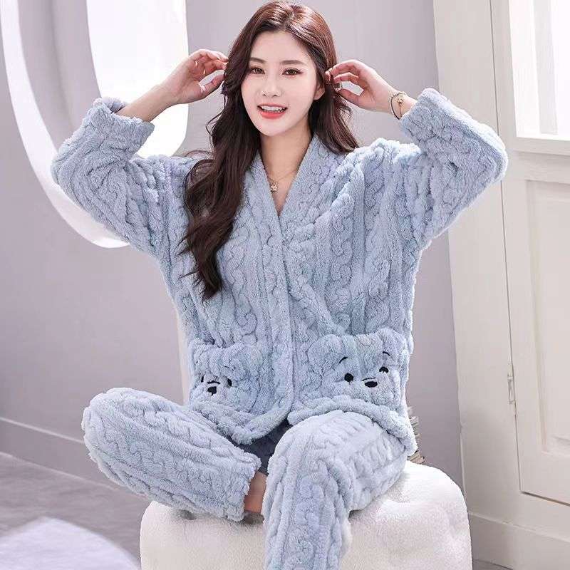 もこもこアニマル柄パジャマ上下セット レディース ルームウェア