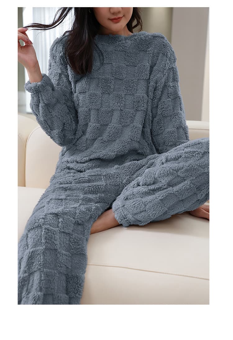 ルームウェア 秋冬新作レディース厚手パジャマ上下セット長袖暖か部屋着