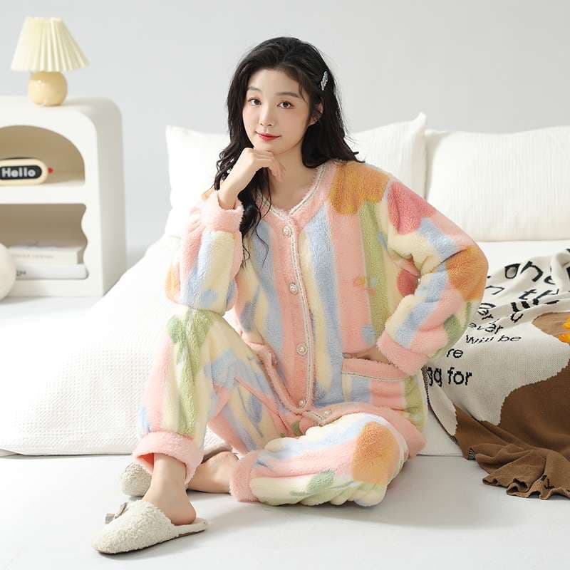 レディース ルームウェア もこもこ優しい おうち着上下セット